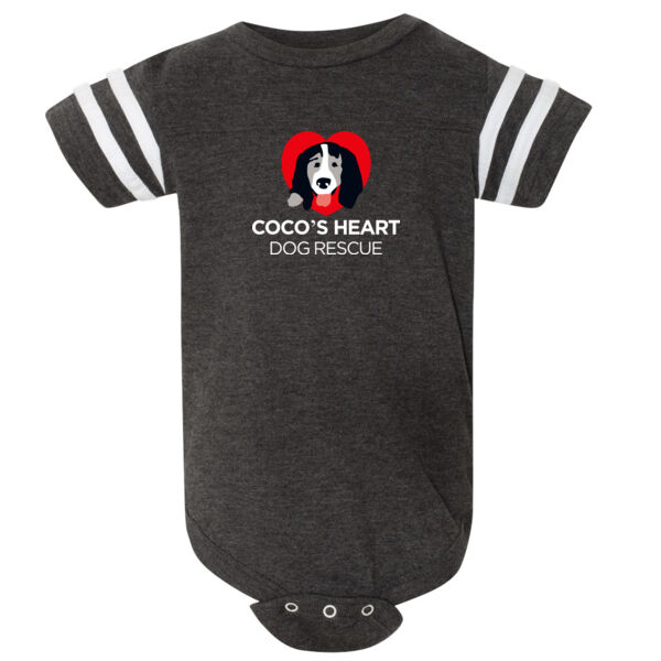 Rabbit Skins - Infant Football Fine Jersey Bodysuit - Printed Logo Thumbnail