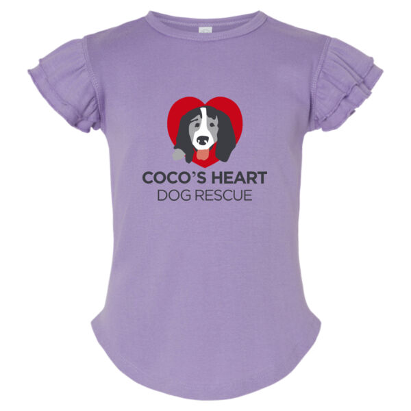 Rabbit Skins Toddler Flutter Sleeve Tee - Printed Logo Thumbnail