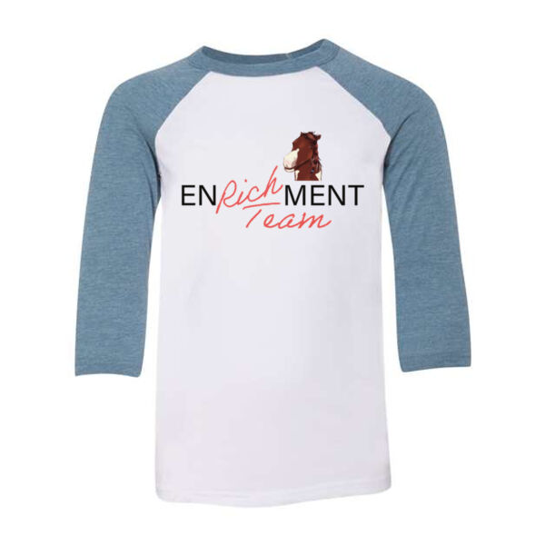 Bella & Canvas Youth Three Quarter Sleeve Baseball Tee - Printed Logos Thumbnail