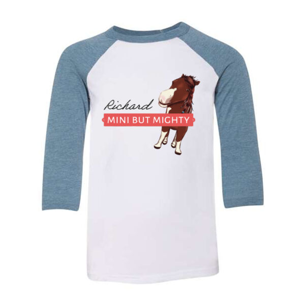 Bella & Canvas Youth Three Quarter Sleeve Baseball Tee - Printed Logos Thumbnail